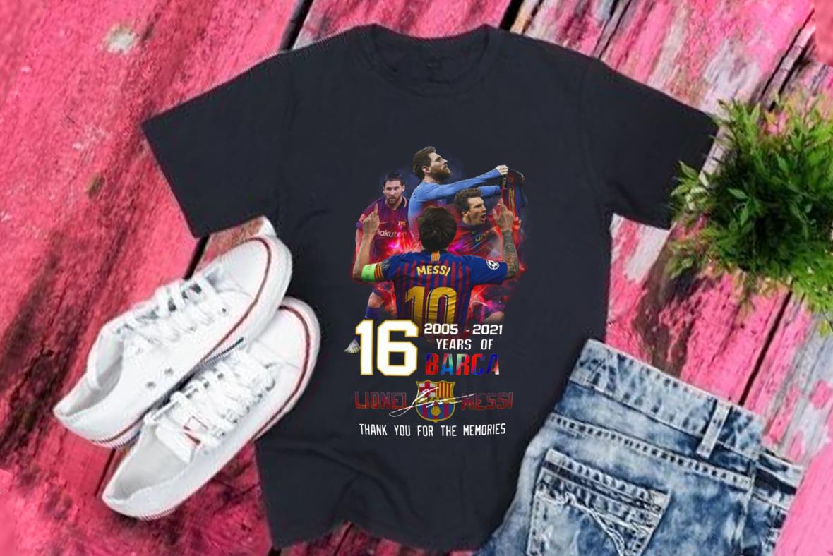 M30 Messi Shirt, Lionel Messi 16 Years Of 2005-2021 Barca Lionel Messi Signature Shirt