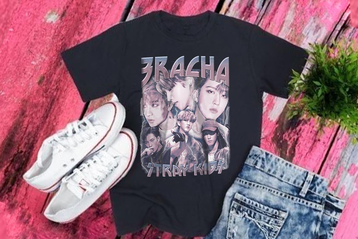 STRAY KIDS 3RACHA Black Unisex Kpop Shirt, kpop inspired clothing, kpop merch