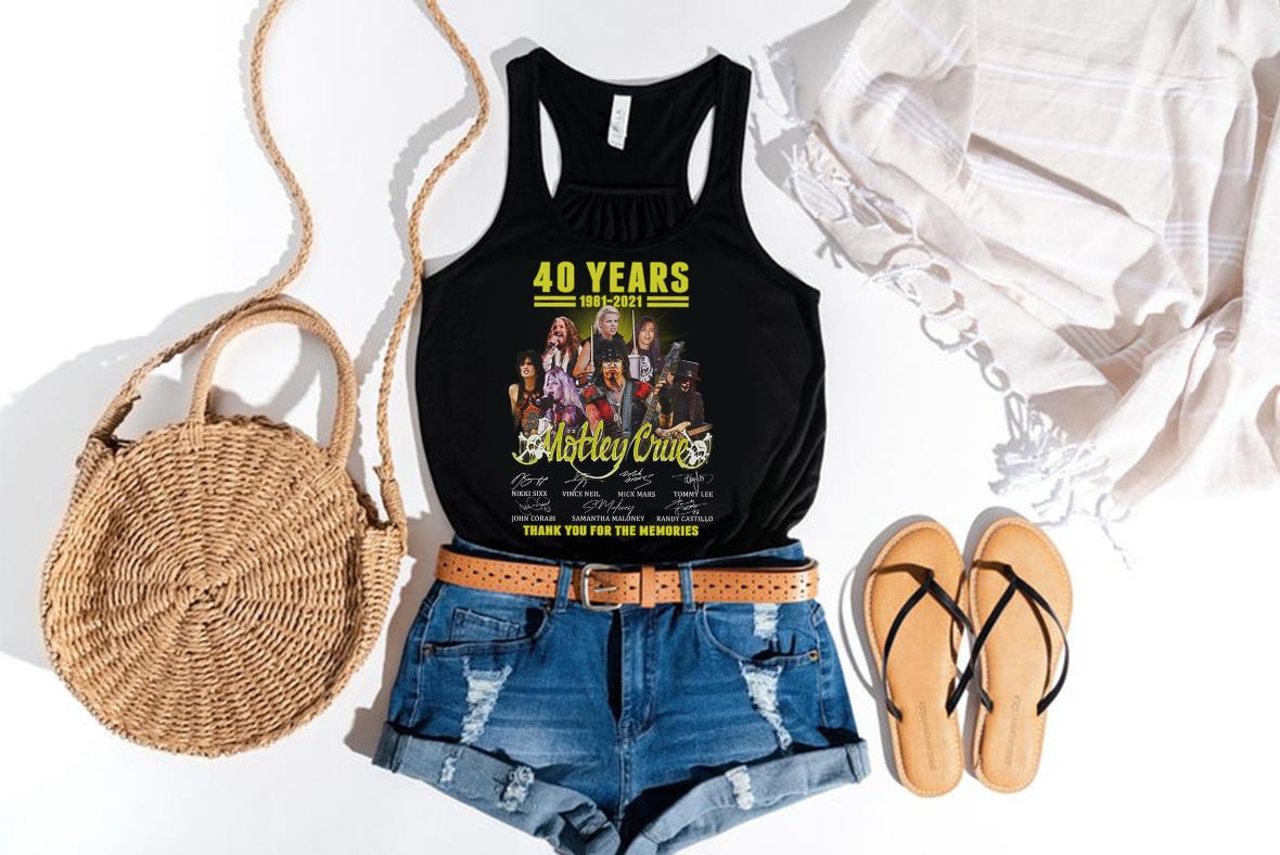 Vintage 40 Years 1981 2021 Motley Crue Thank You For The Memories Signatures Shirt, Crue Shirt Vintage 40 Years 1981 2021 Motley Crue Thank You For The Memories Signatures Shirt Crue Shirt 4 - Vintage 40 Years 1981 2021 Motley Crue Thank You For The Memories Signatures Shirt, Crue Shirt