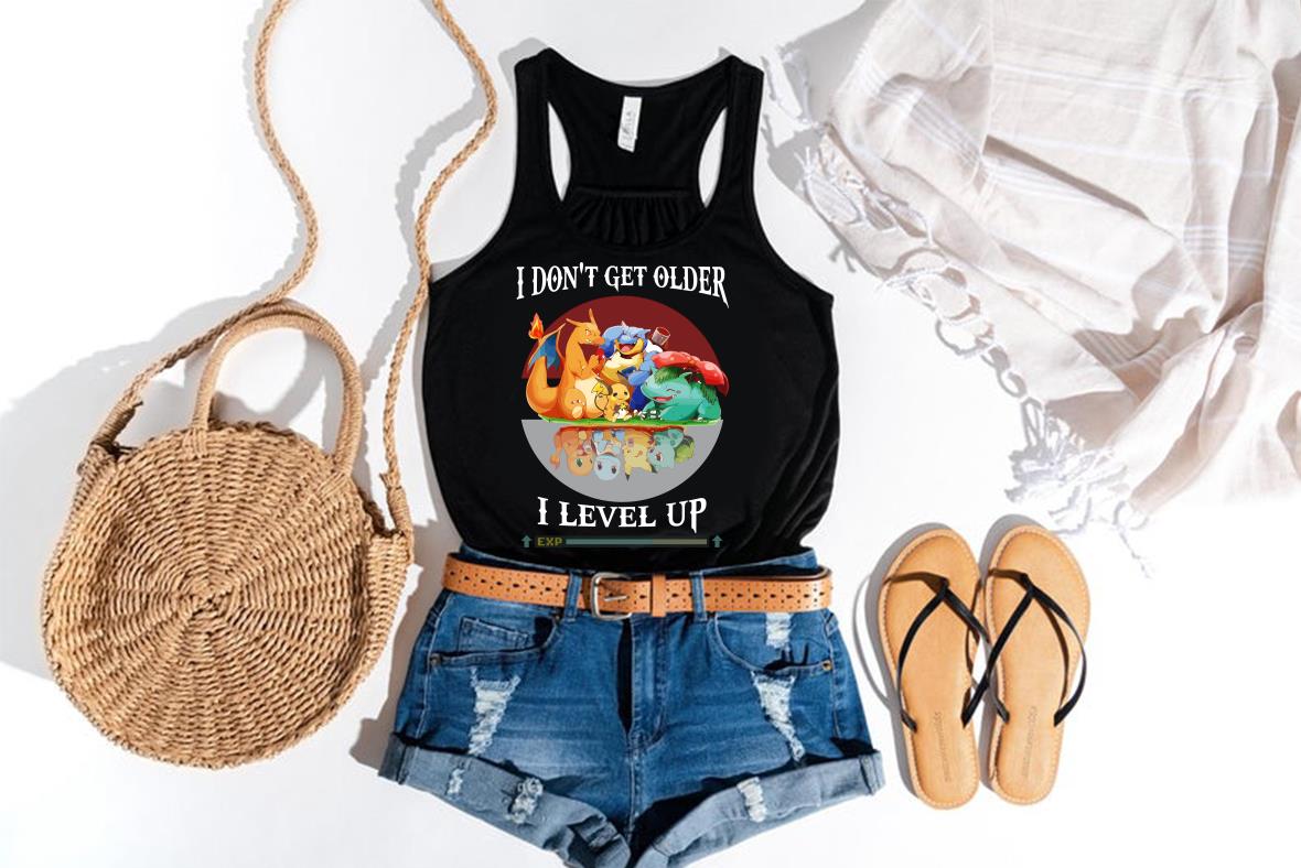 Vintage Funny Pokemon Quotes Shirt Pokémon s 25th Anniversary I Dont Get Older I Level Up Pokemon Shirt 4 - Vintage Funny Pokemon Quotes Shirt, Pokémon's 25th Anniversary, I Dont Get Older I Level Up Pokemon Shirt