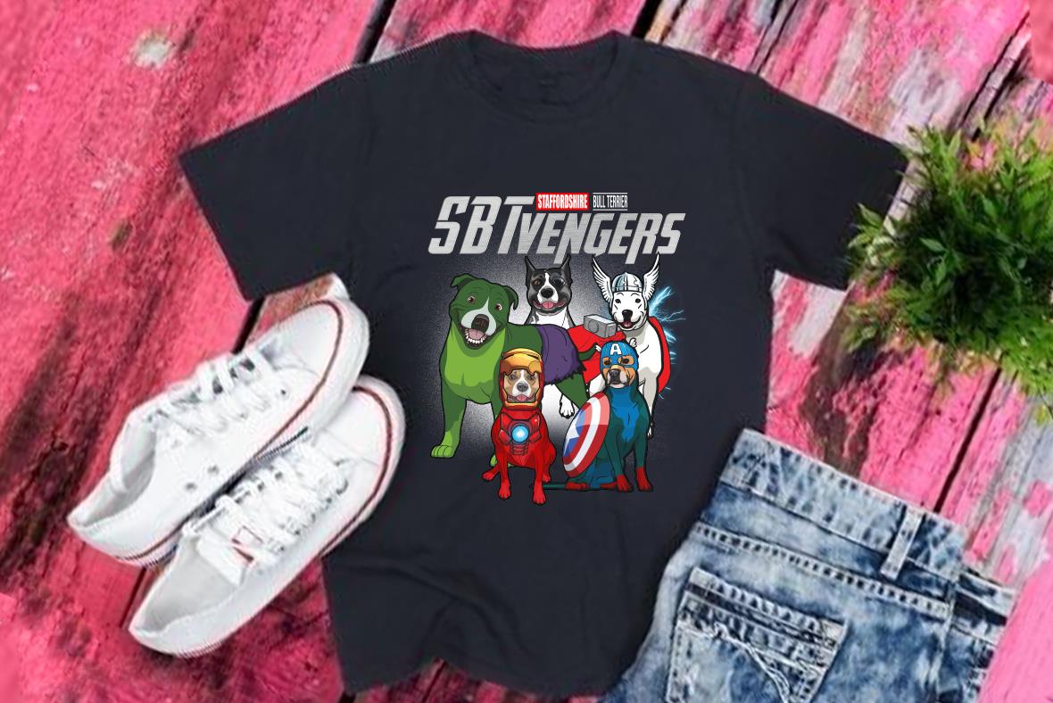 Vintage Marvel Bull Terrier SBTvengers Avengers Endgame Staffordshire Shirt, dog SBTvengers marvel shirt