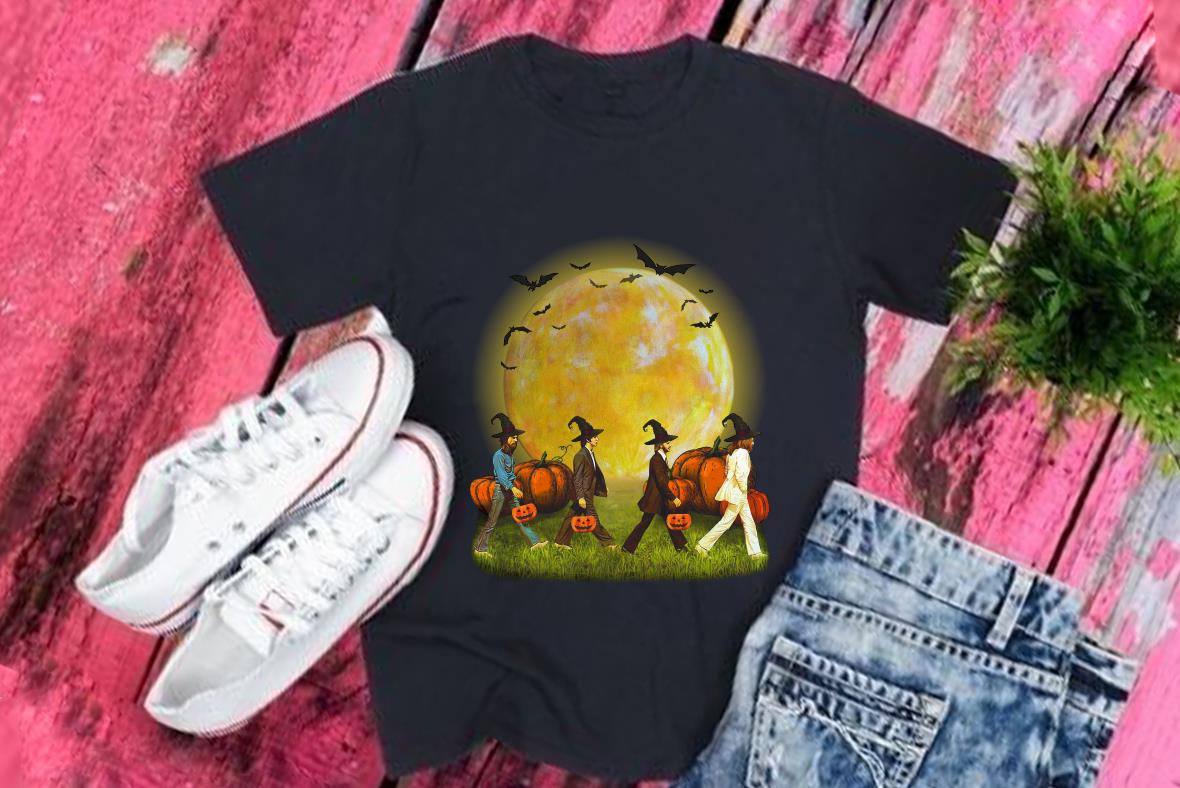 Vintage The Beatles Abbey Road Moon Pumpkins Halloween Shirt, The Beatles Abbey Road Pumpkins Shirt