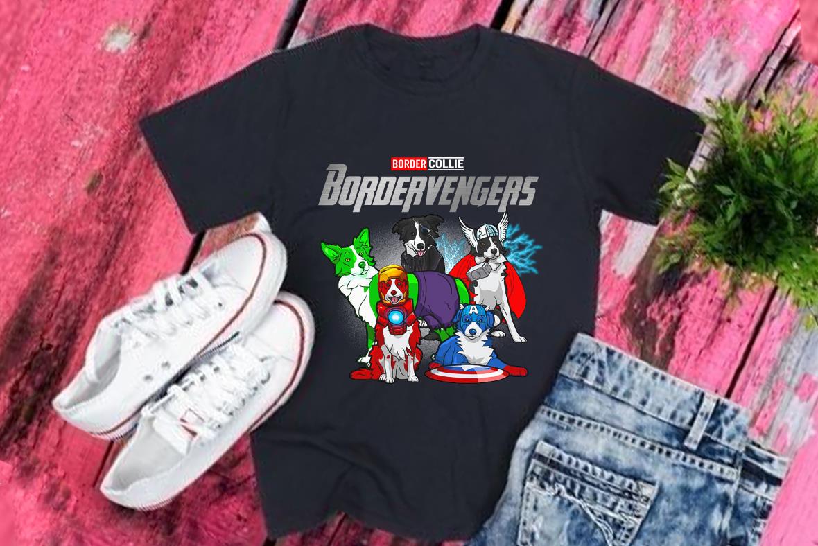 dog Shirt, Bordervengers Border Collie And Avengers Dog Lover Marvel Dog Shirt, Border Collie Shirt