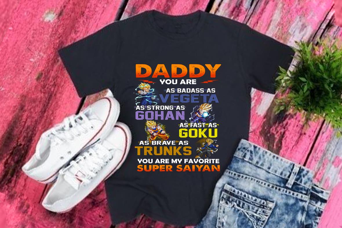 Daddy Supper Saiyan Gohan Shirt, Daddy Dragon Ball Anime You Are My Favorite Super Saiyan Shirt