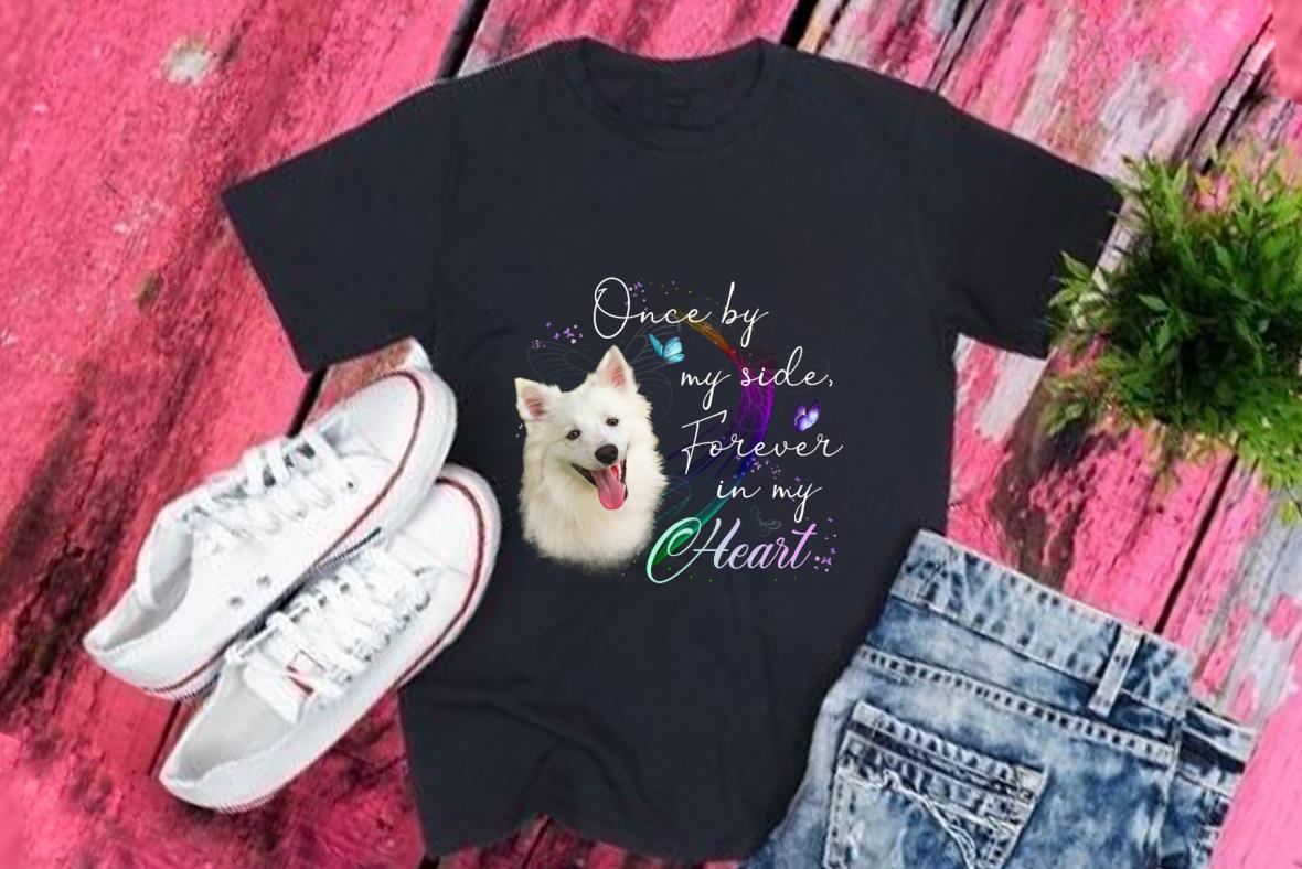 Dog Japanese Spitz Spaniel In My Hearth Hallothanksmas Shirt, Spitz One By My Side Forever In My Hearth Shirt
