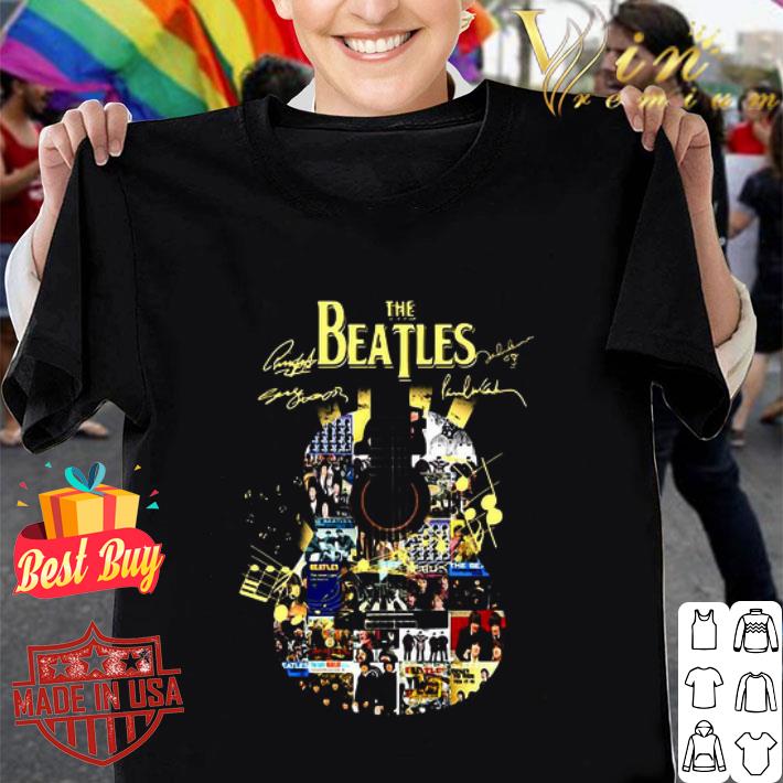 The Beatles picture guitar signature shirt