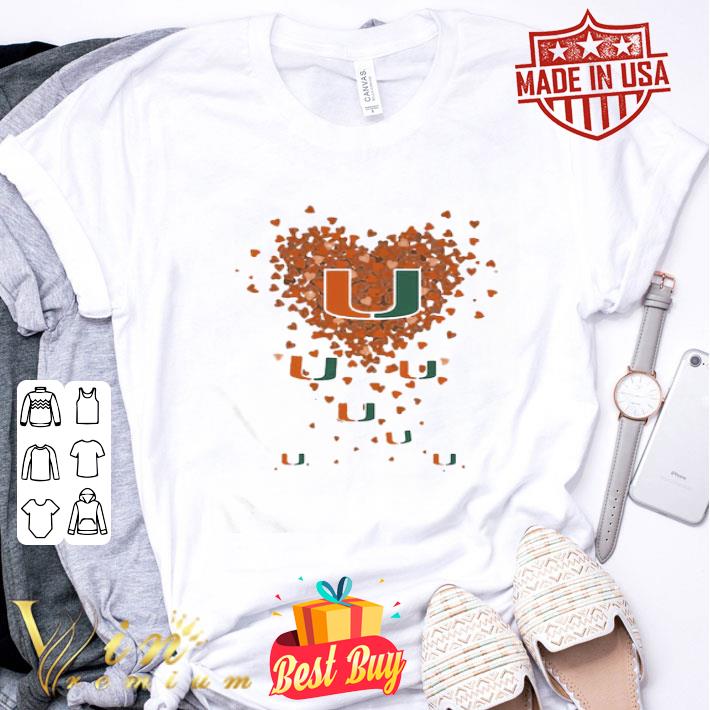 Miami Hurricanes Tiny Shape Hearts shirt