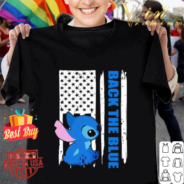 Stitch Back The Blue American Flag Happy Independence Day shirt