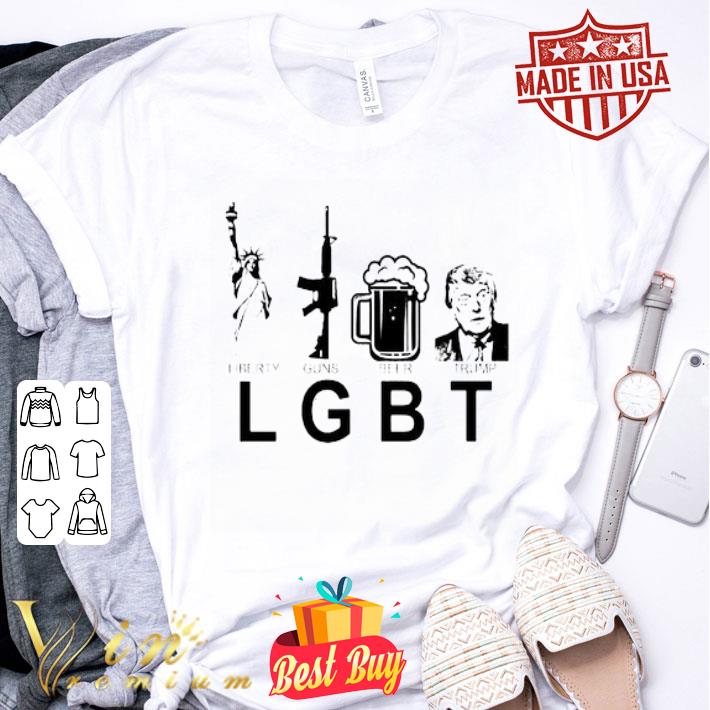 Liberty Guns Beer Glass Donald Trump Version LGBT shirt