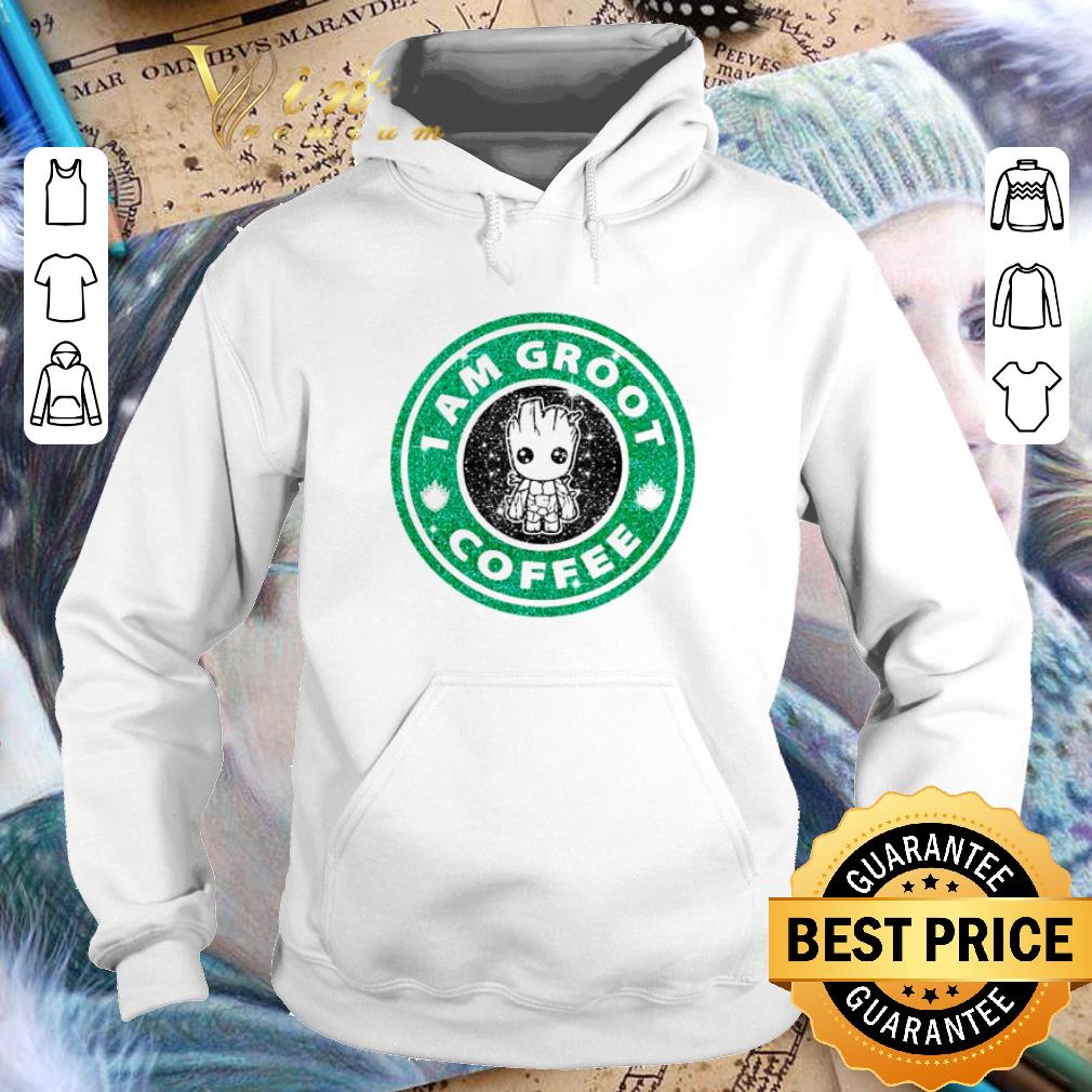 Baby Groot I am Groot Coffee Starbucks Logo shirt