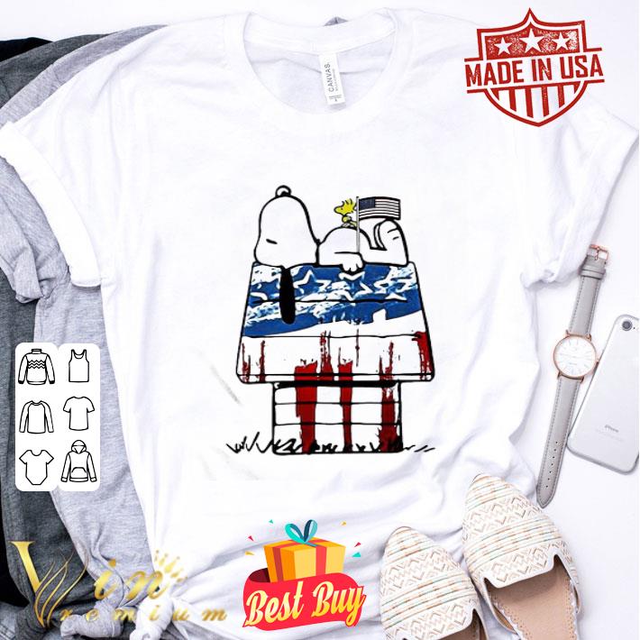 Snoopy And Woodstock Home American Flag Independence Day shirt