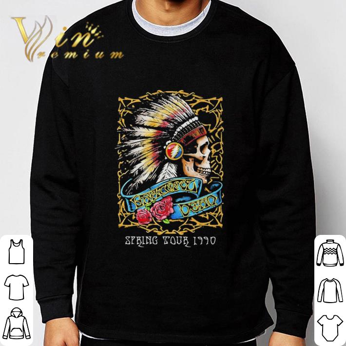 Grateful Dead Spring Tour 1990 Skull Native American shirt