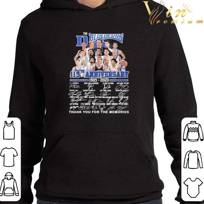 The Blue Devils 115th Anniversary 1905-2020 Signatures JJ Redick shirt
