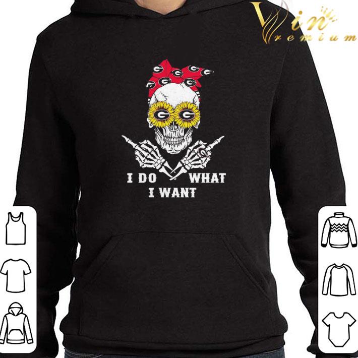 Skull Sunflower Georgia Bulldogs I do what I want shirt