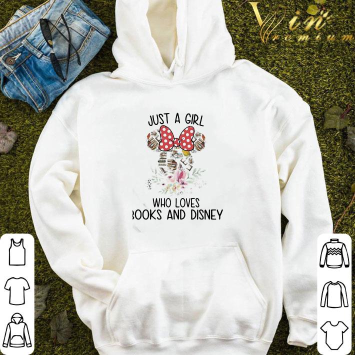 Minnie Mouse Just A Girl Who Loves Books And Disney Flowers shirt 3 Minnie Mouse Just A Girl Who Loves Books And Disney Flowers shirt