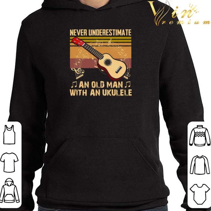 Guitar Never Underestimate An Old Man With A Ukulele Vintage shirt