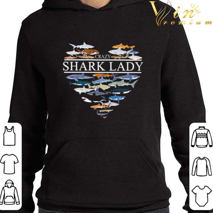 Love Crazy Shark Lady Heart shirt