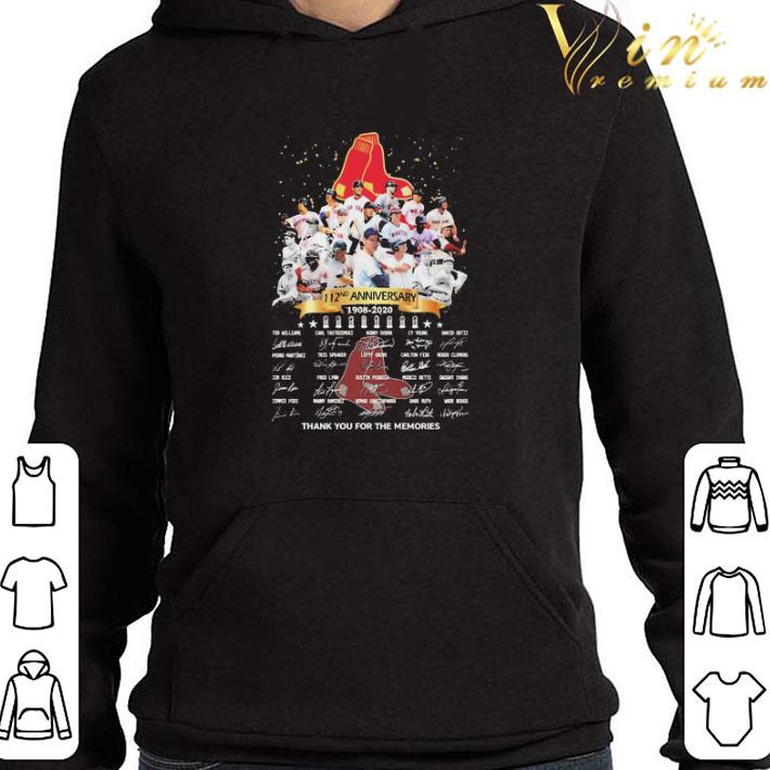 The Boston Red Sox 112nd Anniversary 1908-2020 Signatures shirt