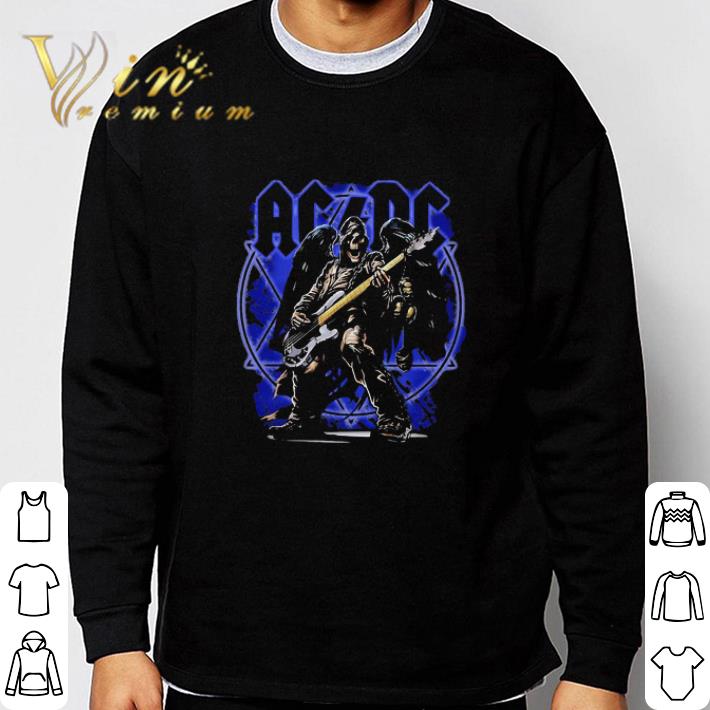 ACDC Band Skeleton Wings Playing Guitar shirt