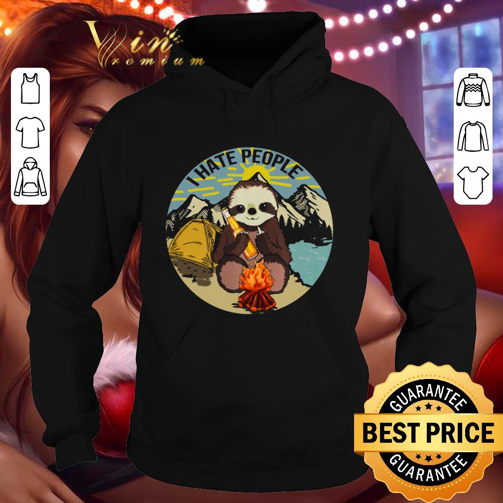 I Hate People Sloth Campfire 2 Crewneck Sweatshirt shirt