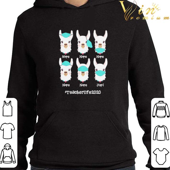 Llama mask nope #teacherlife 2020 Coronavirus shirt