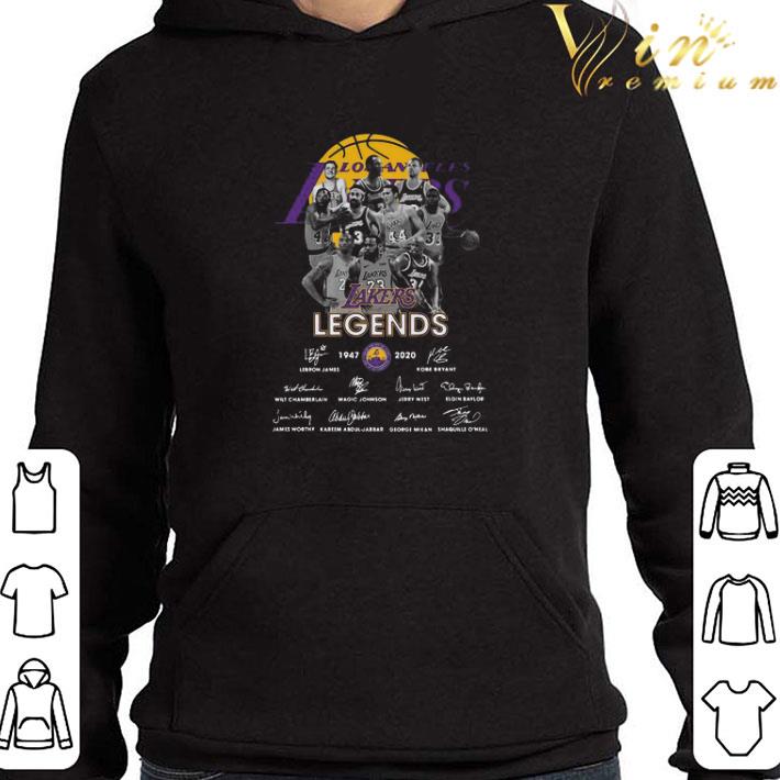 Los angeles lakers legends 1947 2020 signatures shirt