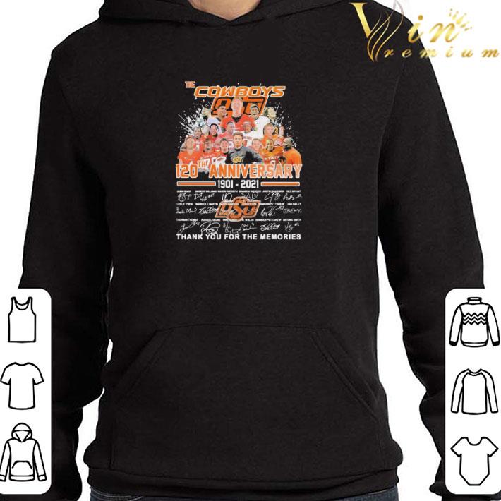 The Oklahoma State Cowboys 120th Anniversary 1901-2021 Signatures shirt