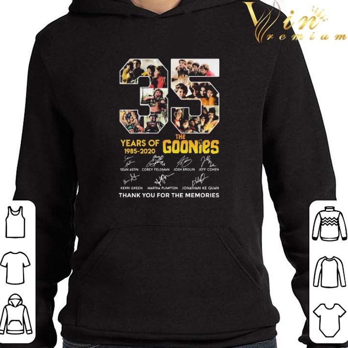 The Goonies 35 year of 1985-2020 thank you for the memories signatures shirt