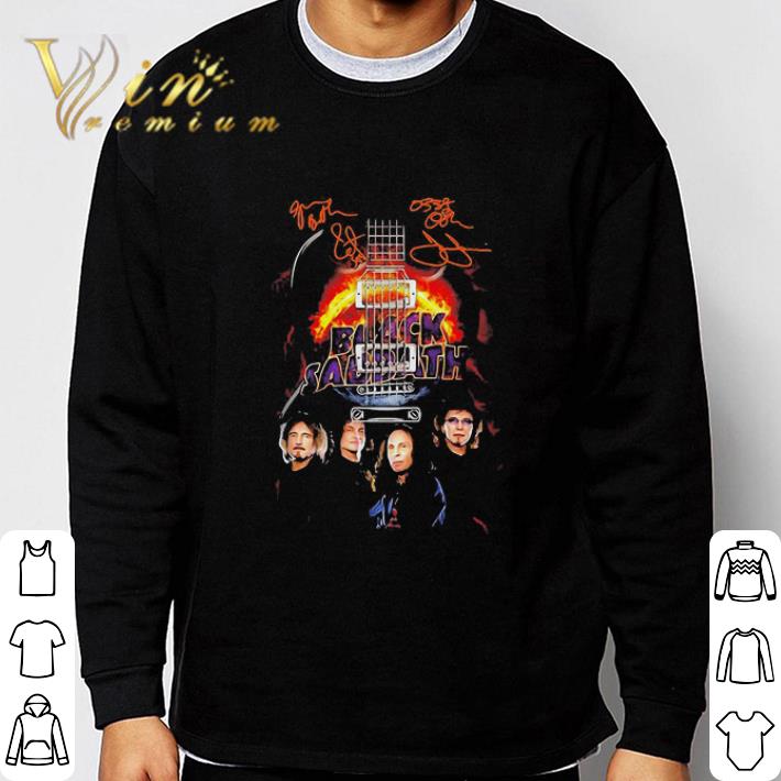 Black Sabbath Band Member Signatures Guitarist shirt