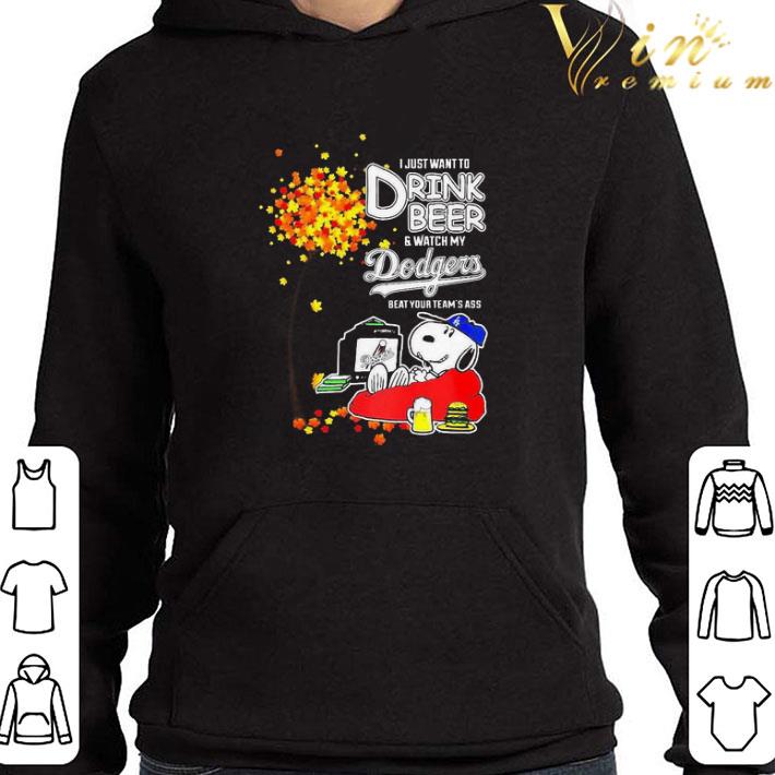 Snoopy I Just Want To Drink Beer & Watch My Los Angeles Dodgers shirt