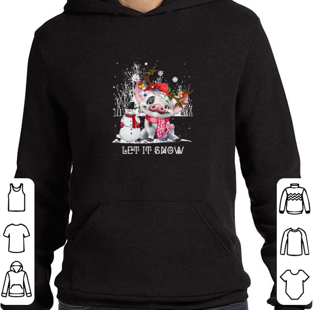 Pig And Snowman Let It Snow Christmas shirt