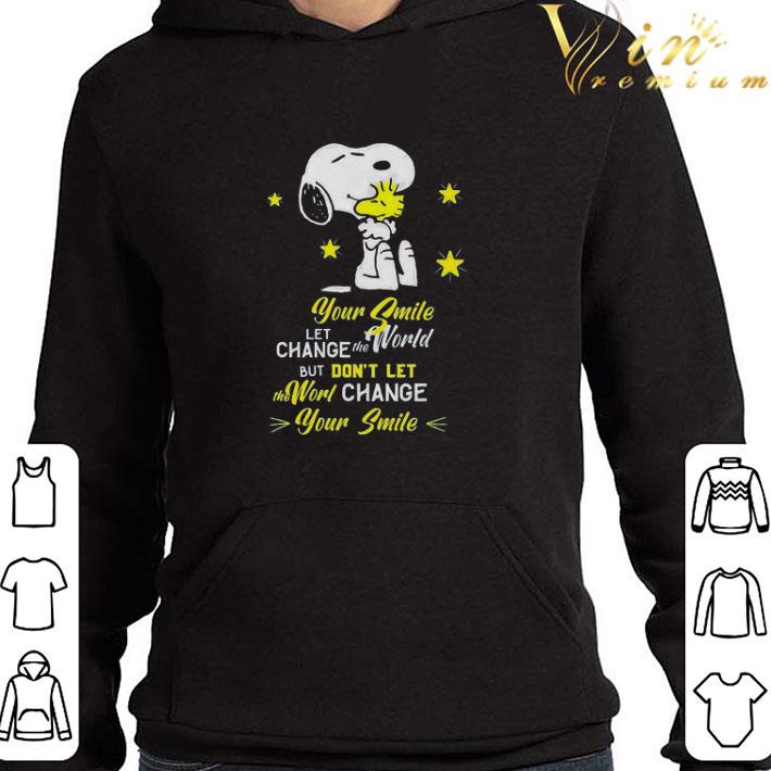 Snoopy And Woodstock Your Smile Let Change The World shirt