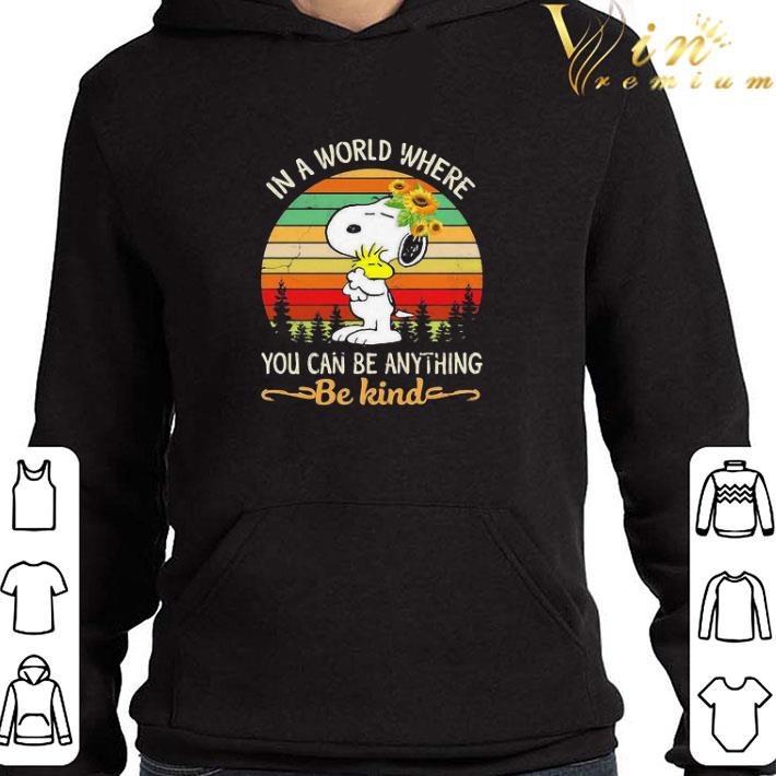 Snoopy In A World Where You Can Be Anything Be Kind Vintage Sunflower shirt