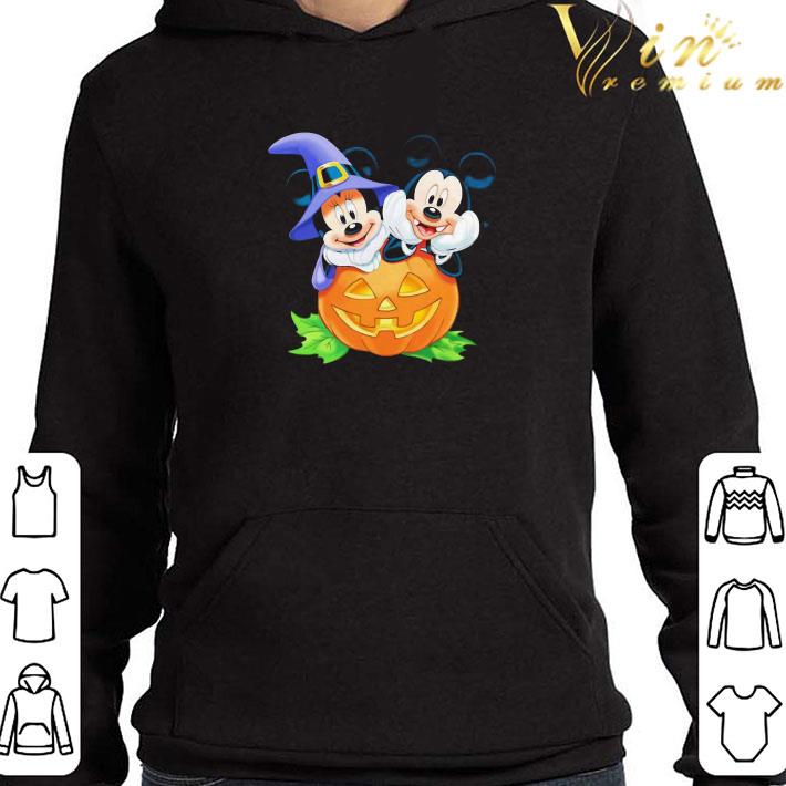 Halloween Mickey Mouse And Minnie Mouse Witch Pumpkin shirt