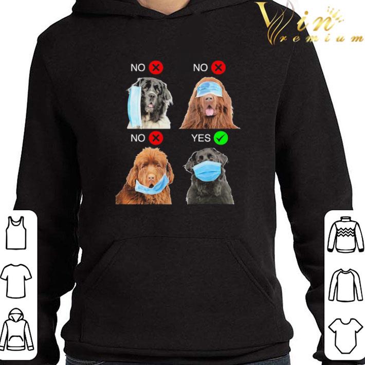 Newfoundland Dogs Right Way To Wear Mask Coronavirus shirt