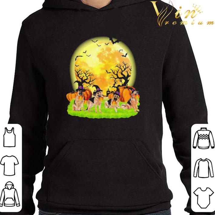 German Shepherd witch pumpkin Halloween shirt