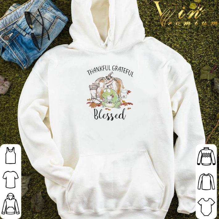 Frog thankful grateful Blessed Fall shirt