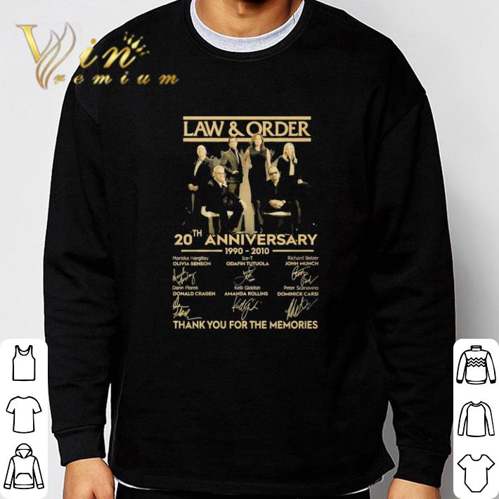 Law & Order 20TH Anniversary 1990 2010 Mariska Hargitay Odafin Tutuola Richard Belzer signatures shirt Law & Order 20TH Anniversary 1990 2010 Mariska Hargitay Odafin Tutuola Richard Belzer signatures shirt 3