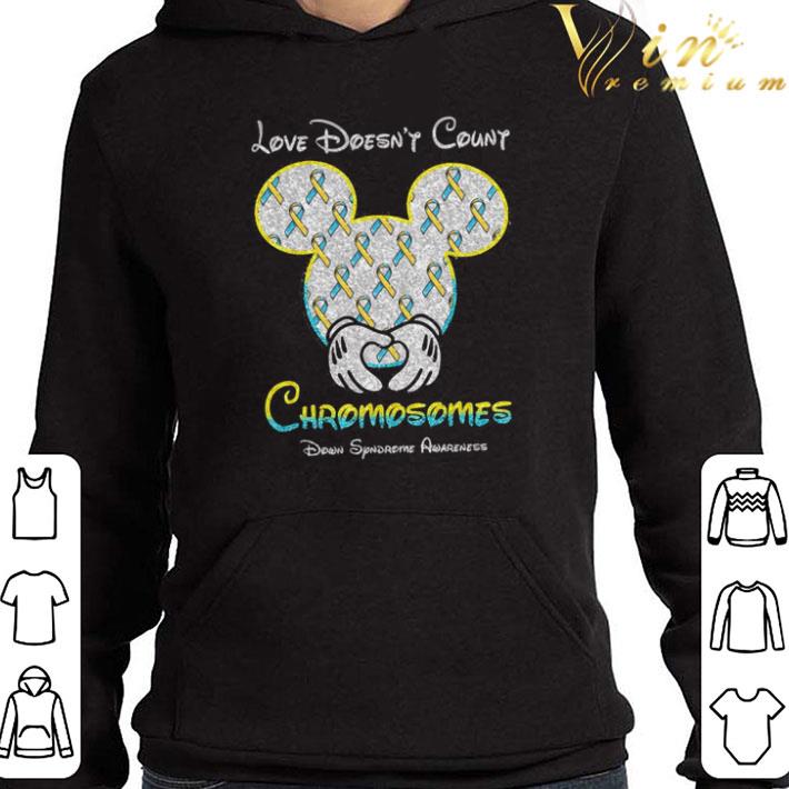 Mickey Mouse love doesnt count chromosomes down syndrome awareness shirt