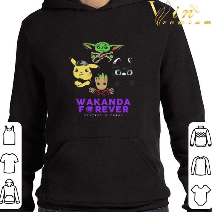 Pikachu Baby Yoda Night Fury Baby Groot Wakanda Forever shirt