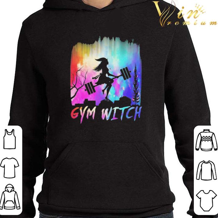 Gym witch UFO Retro Halloween shirt