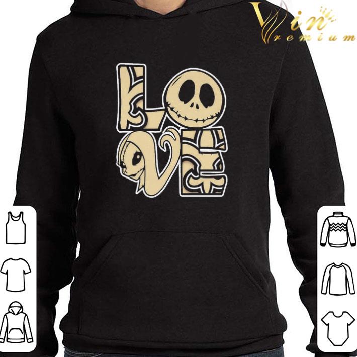Saints Jack Skellington and Sally love shirt