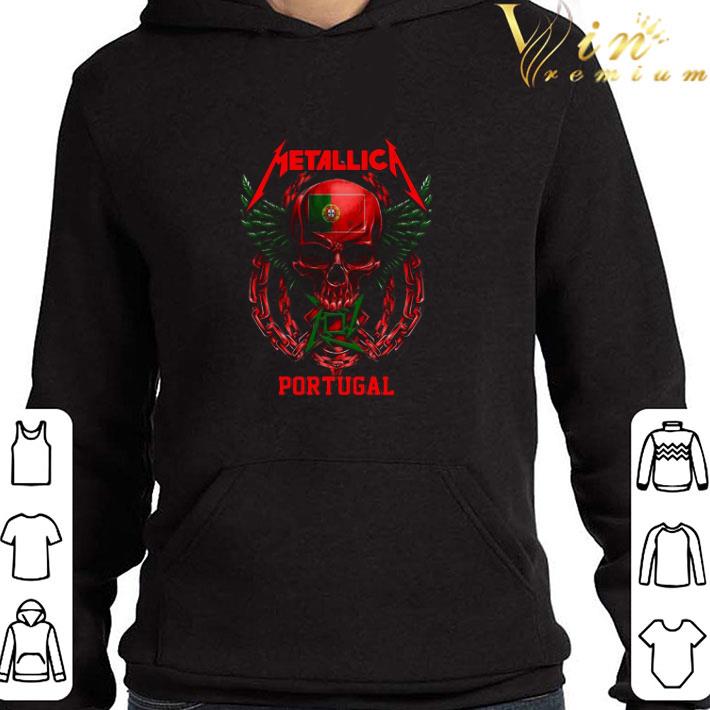 Skull mashup Metallica Portugal Flag shirt