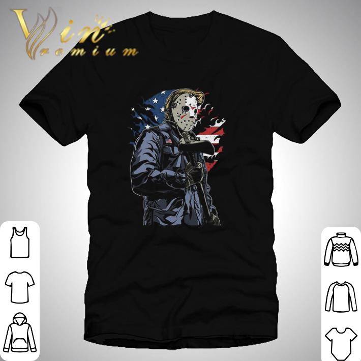 Trump Horror Killer USA x Friday 13th Jason Voorhees Halloween Black T-Shirt