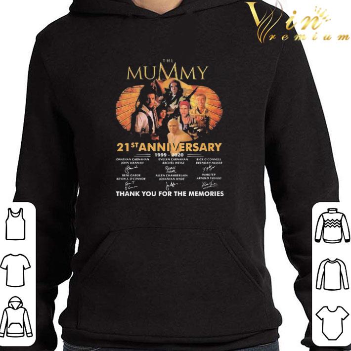 The Mummy 21st anniversary 1999 2020 signature thank you for the memories shirt