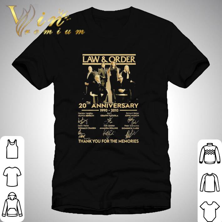 Law & Order 20TH Anniversary 1990 2010 Mariska Hargitay Odafin Tutuola Richard Belzer signatures shirt Law & Order 20TH Anniversary 1990 2010 Mariska Hargitay Odafin Tutuola Richard Belzer signatures shirt 1