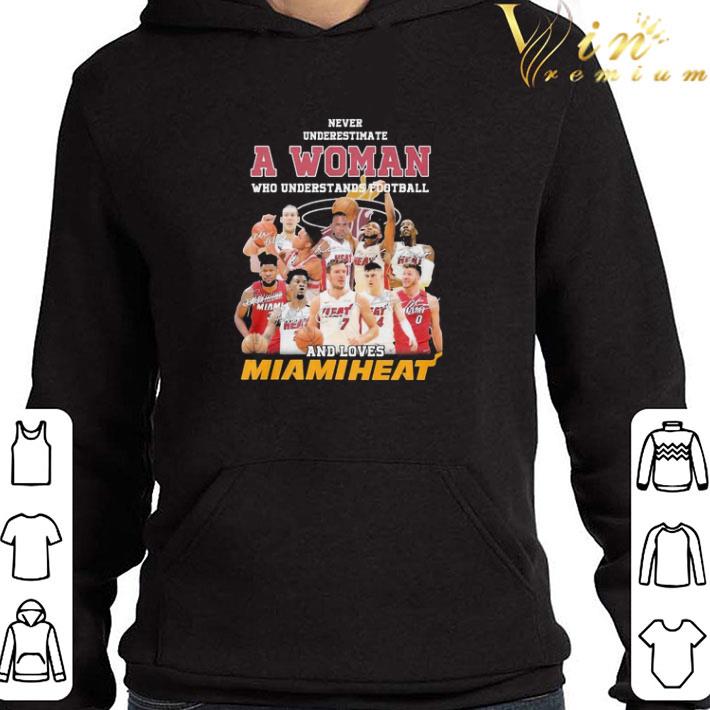 Never Underestimate A Woman Who Understands Football Miami Heat Signatures shirt