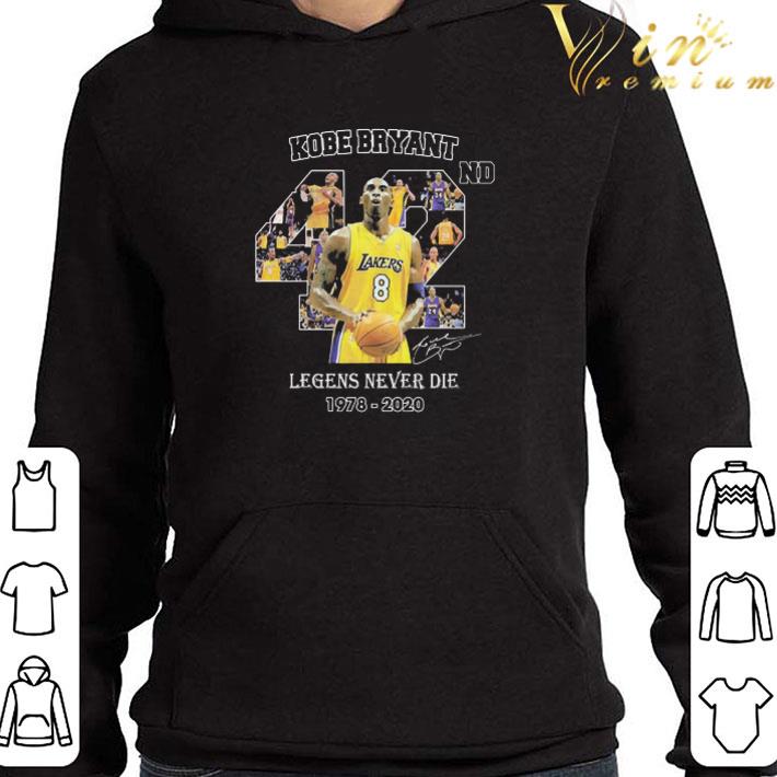 Kobe Bryant 42nd Legends never Die 1978 2020 signature shirt