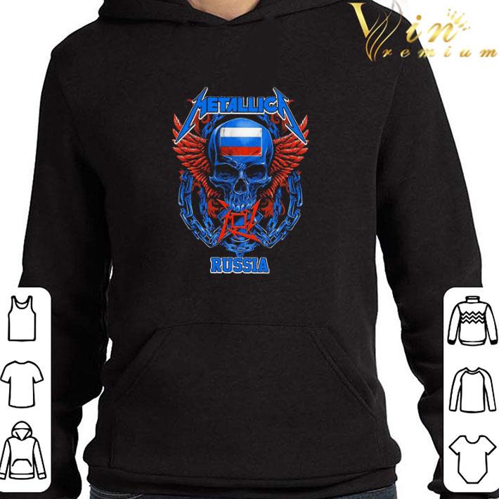 Skull mashup Metallica Russia Flag shirt