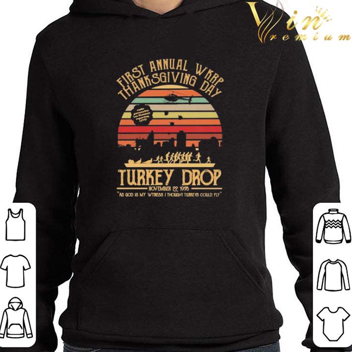 Official First annual Wkrp thanks giving day Turkey Drop november 22 1978 vintage shirt